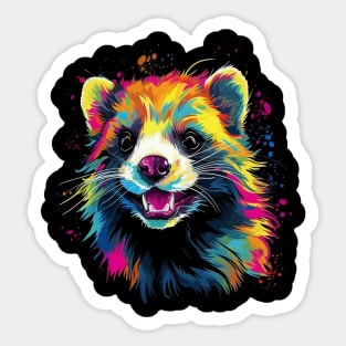 Ferret Smiling Sticker